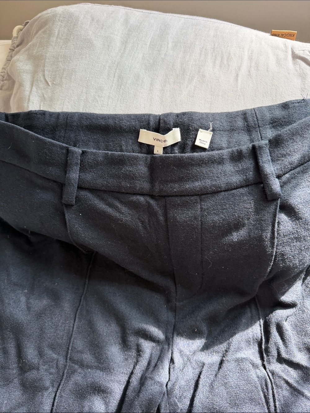Vince Black Cropped Tailored Ankle Pants large